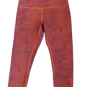 Wunder Train High-Rise Crop 23” Crackle Glaze Vintage Orange NWOT